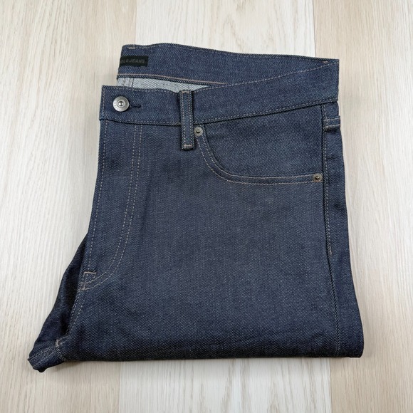 Uniqlo Other - Uniqlo Mens Blue 5 Pocket Design Selvedge Denim Slim Straight Jeans Size 34x34